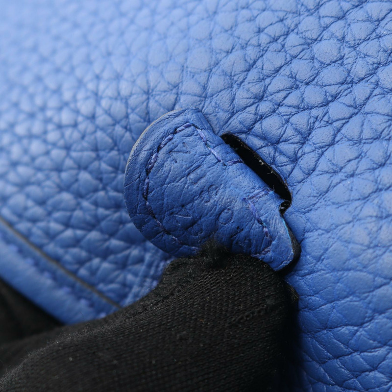 愛馬仕 Evelyne TPM Amazon 單肩斜背包,Clemence 皮革,藍色,二手,SHW-4