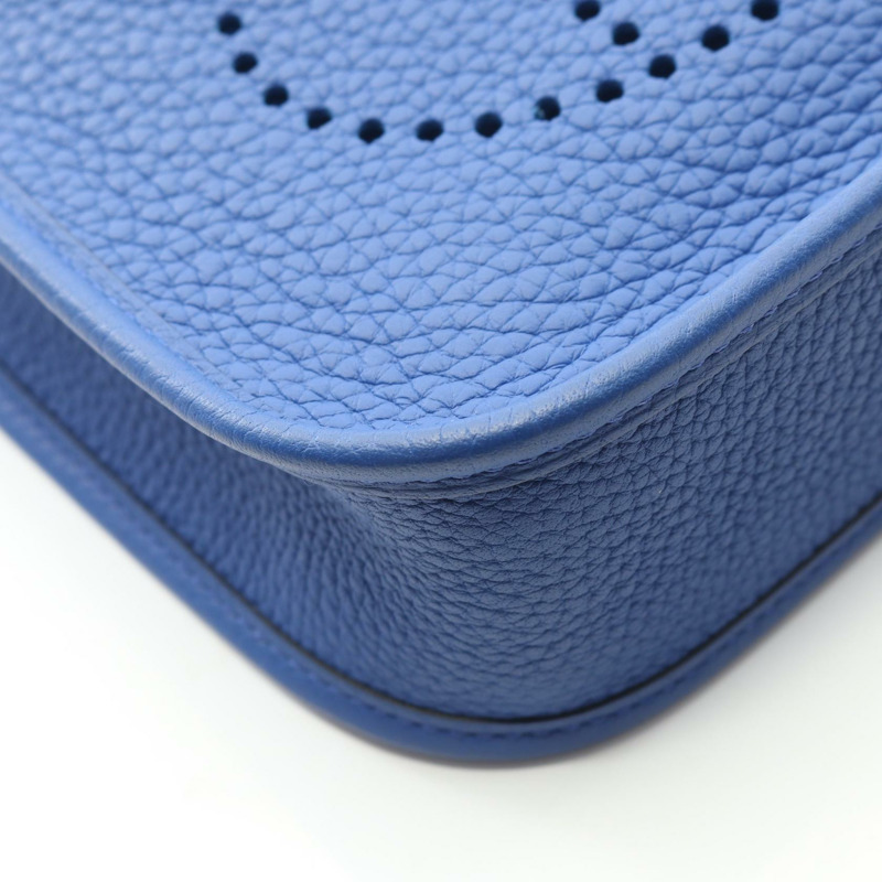 愛馬仕 Evelyne TPM Amazon 單肩斜背包,Clemence 皮革,藍色,二手,SHW-5