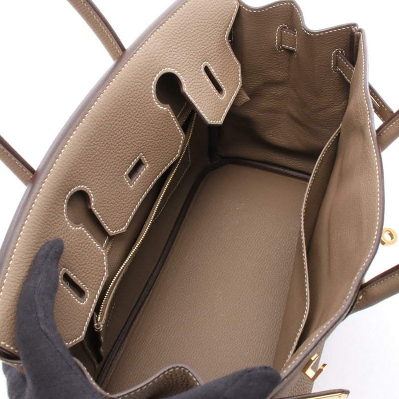 愛馬仕 Birkin 30 手提包,Togo 皮革,棕色/灰褐色,二手,女士,D 碼,金色五金-2