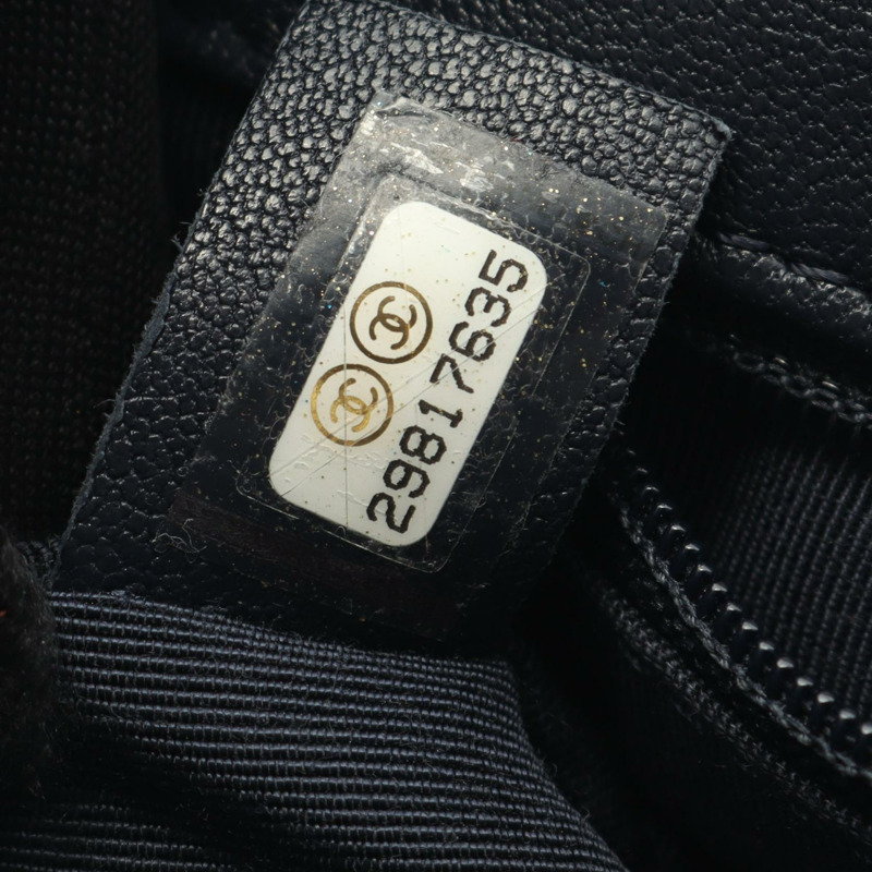 CHANEL 19 dix-neuf 馬特拉斯鏈條單肩包 AS1160 小羊皮海軍藍二手女式-4