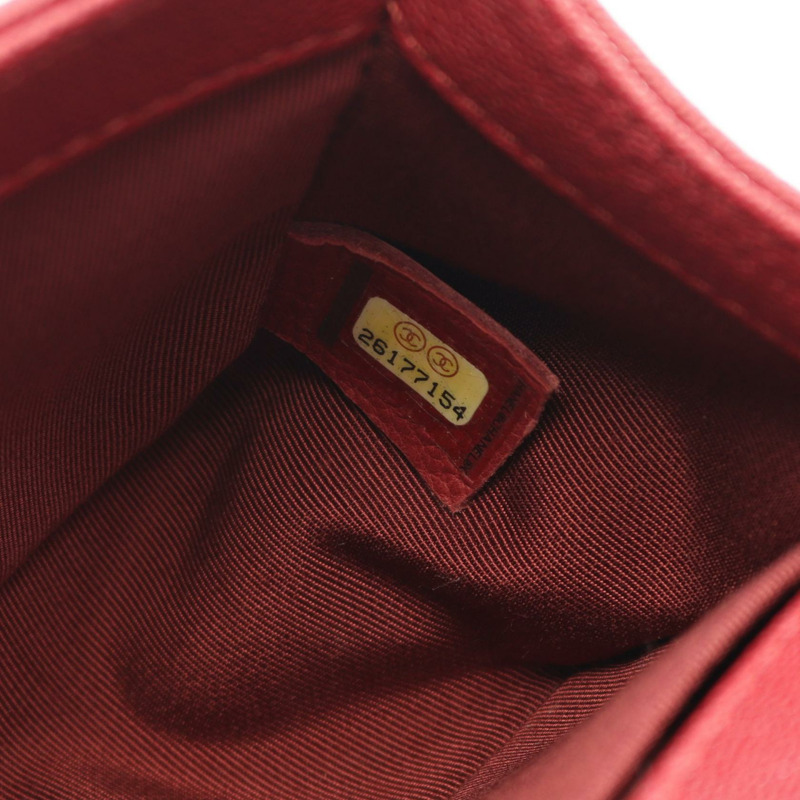 香奈兒 Boy Chanel 小號鏈條肩背包,紅色小牛皮,二手,金色五金,女士-4