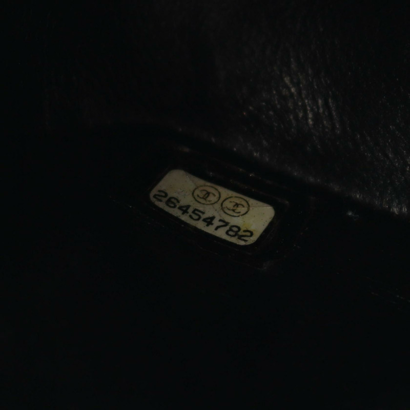 香奈兒迷你絎縫鏈條肩背斜背包，小牛皮，黑色，二手，銀色五金，Coco-4