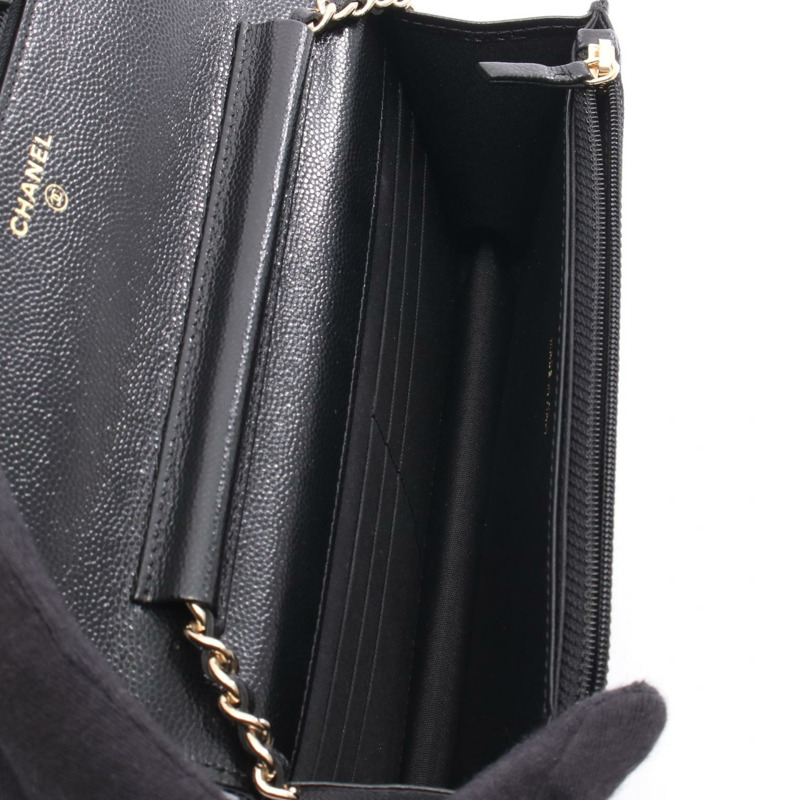 香奈兒 (CHANEL) 絎縫斜背包 AP0250 黑色皮革 二手 女士 GHW CC-2