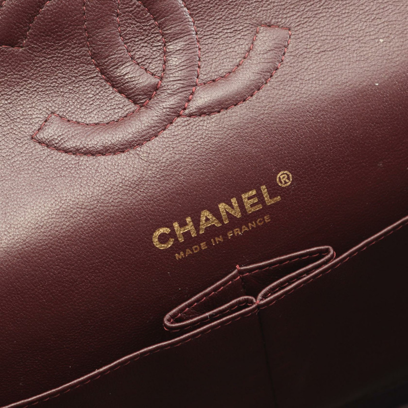 香奈兒 (CHANEL) Matelasse W 翻蓋鏈條肩背包 小牛皮 GHW 黑色 二手 女士 CC-3