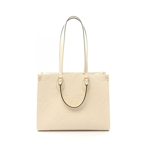 路易威登 OntheGo 中型手提包 M46531 Monogram Empreinte 皮革米色二手貨