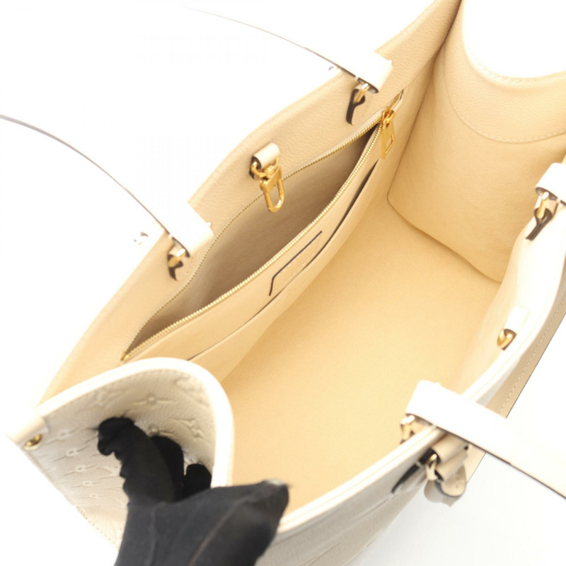 路易威登 OntheGo 中型手提包 M46531 Monogram Empreinte 皮革米色二手貨-2