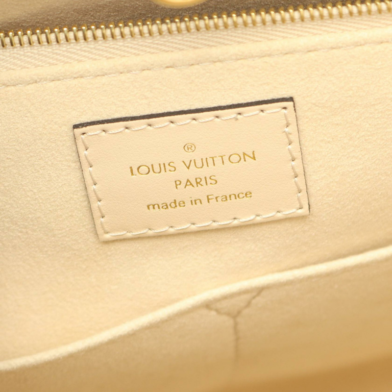 路易威登 OntheGo 中型手提包 M46531 Monogram Empreinte 皮革米色二手貨-3