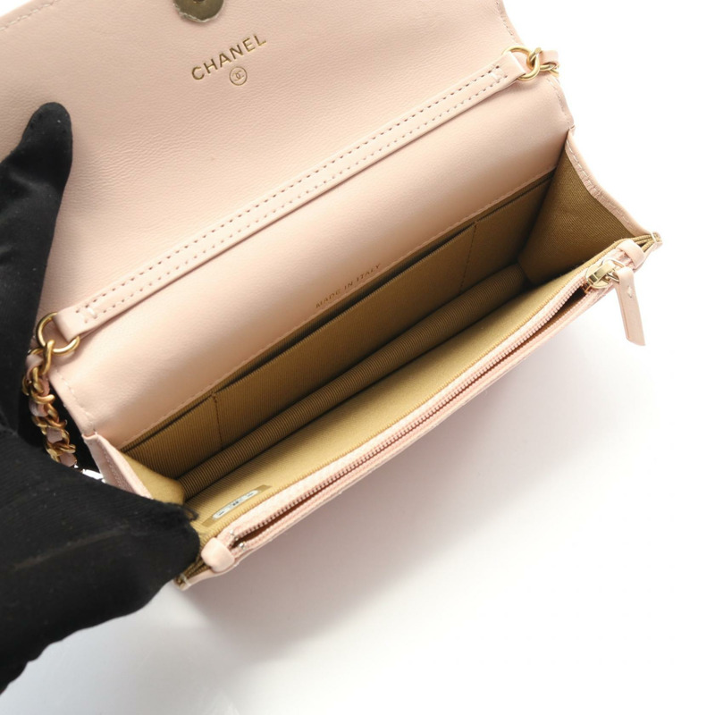 香奈兒 (CHANEL) 絎縫鏈條單背包 AP3071 粉紅皮革二手金色五金女款-2