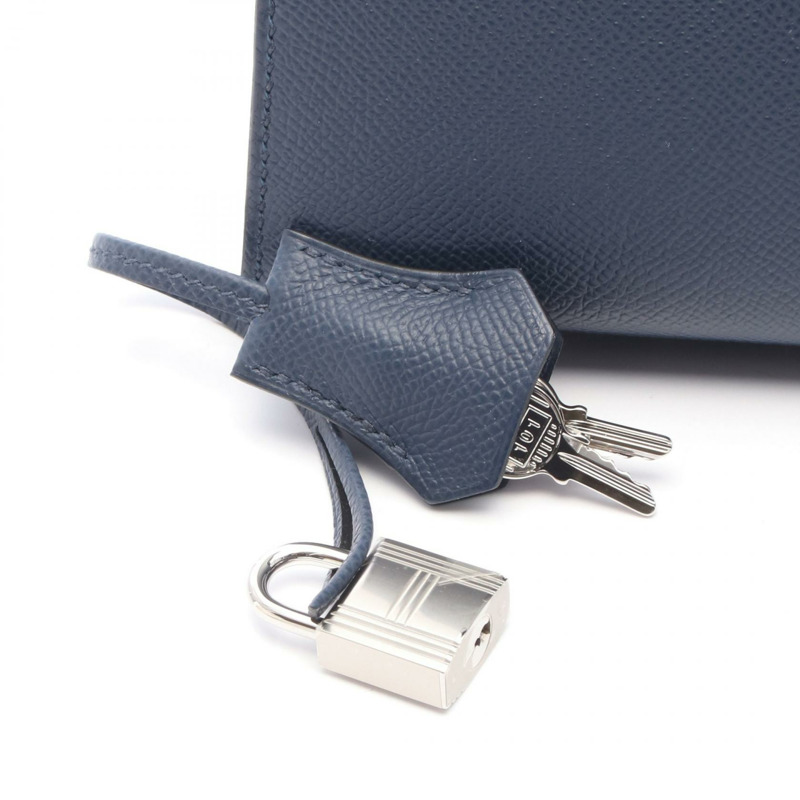 愛馬仕 Kelly 28 單肩手提包,Epsom 皮革,藍色/海軍藍,二手,女士,帶五金配件-4