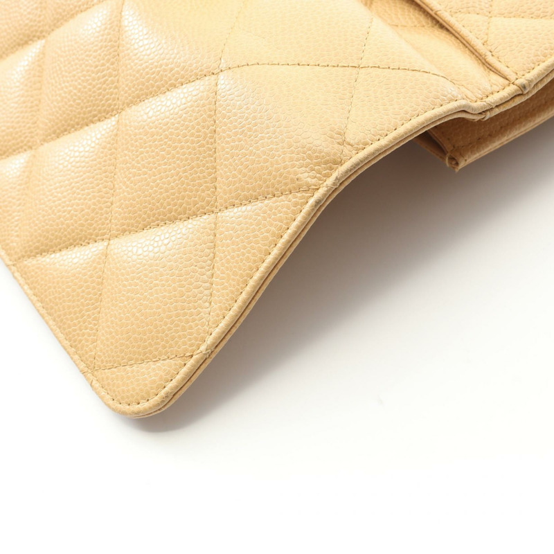 香奈兒 Matelasse 公事包,小牛皮,金五金,米色,二手,女士 CC-7