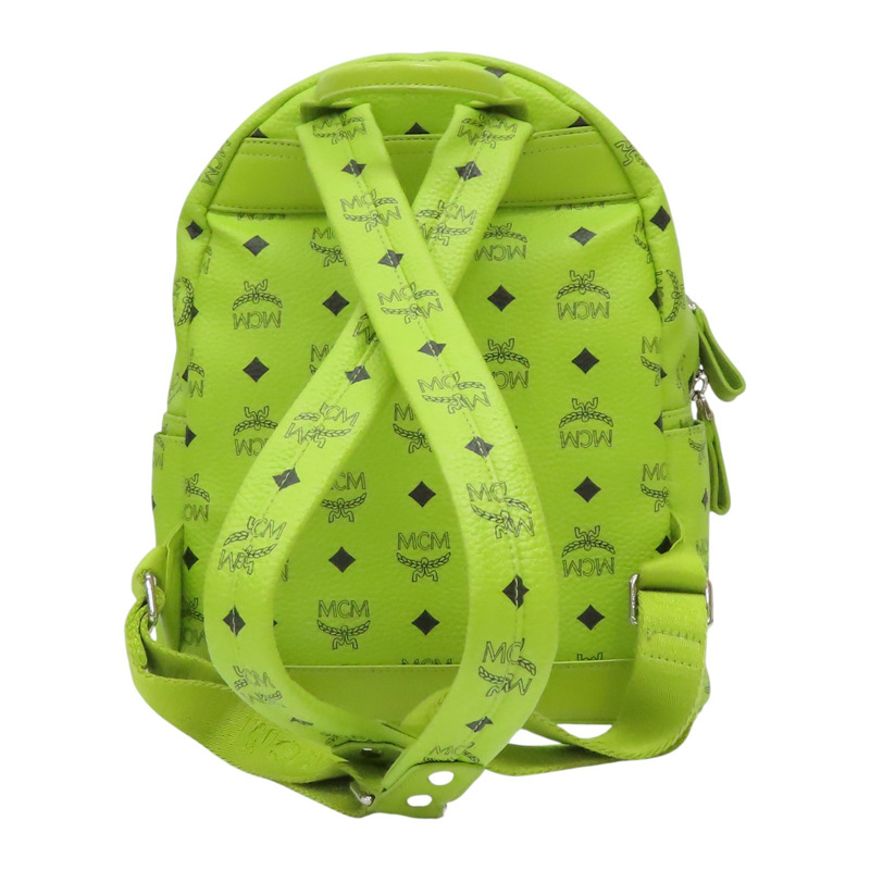 綠色 Visetos 塗層帆布 後背包【MCM】-1