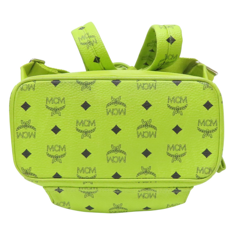 綠色 Visetos 塗層帆布 後背包【MCM】-3