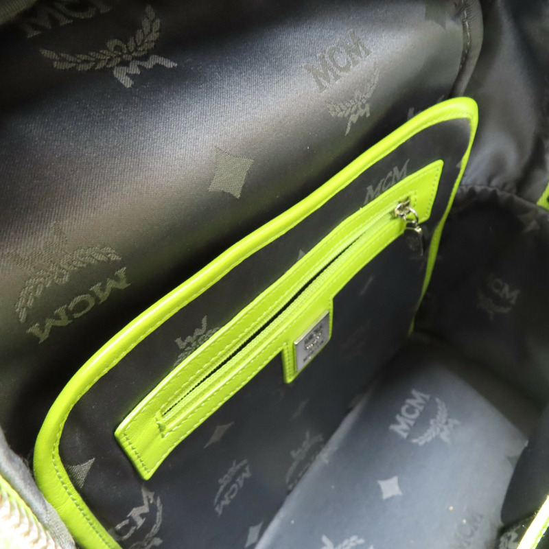 綠色 Visetos 塗層帆布 後背包【MCM】-4