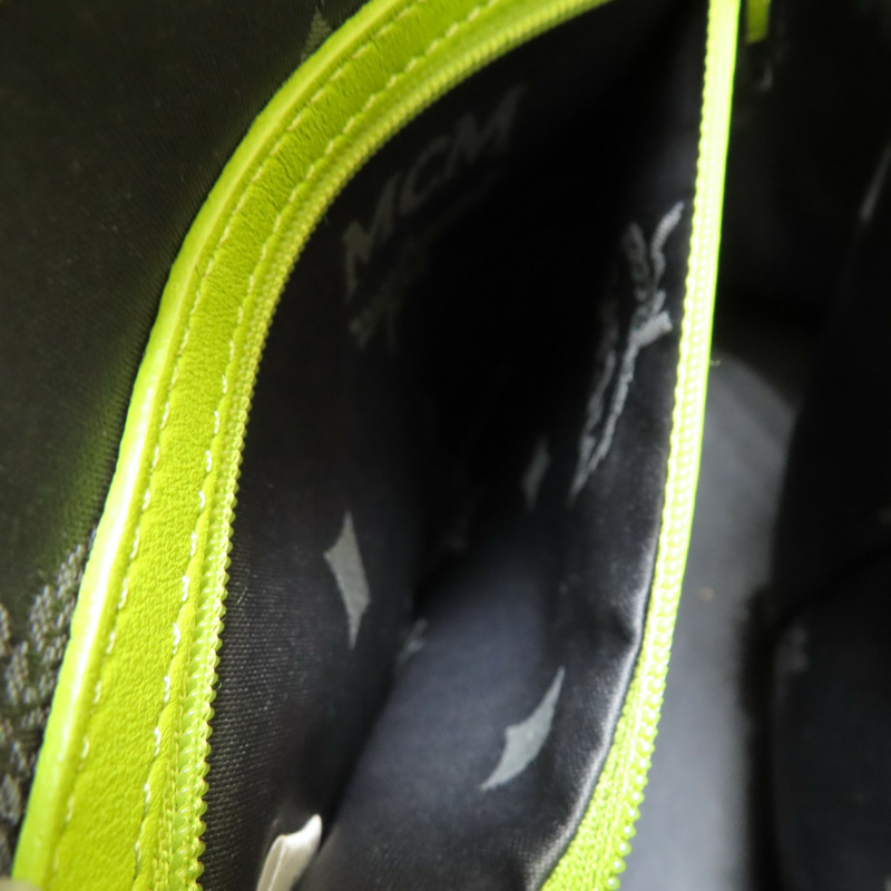 綠色 Visetos 塗層帆布 後背包【MCM】-7