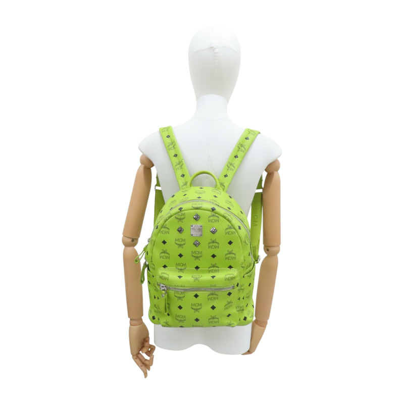 綠色 Visetos 塗層帆布 後背包【MCM】-11