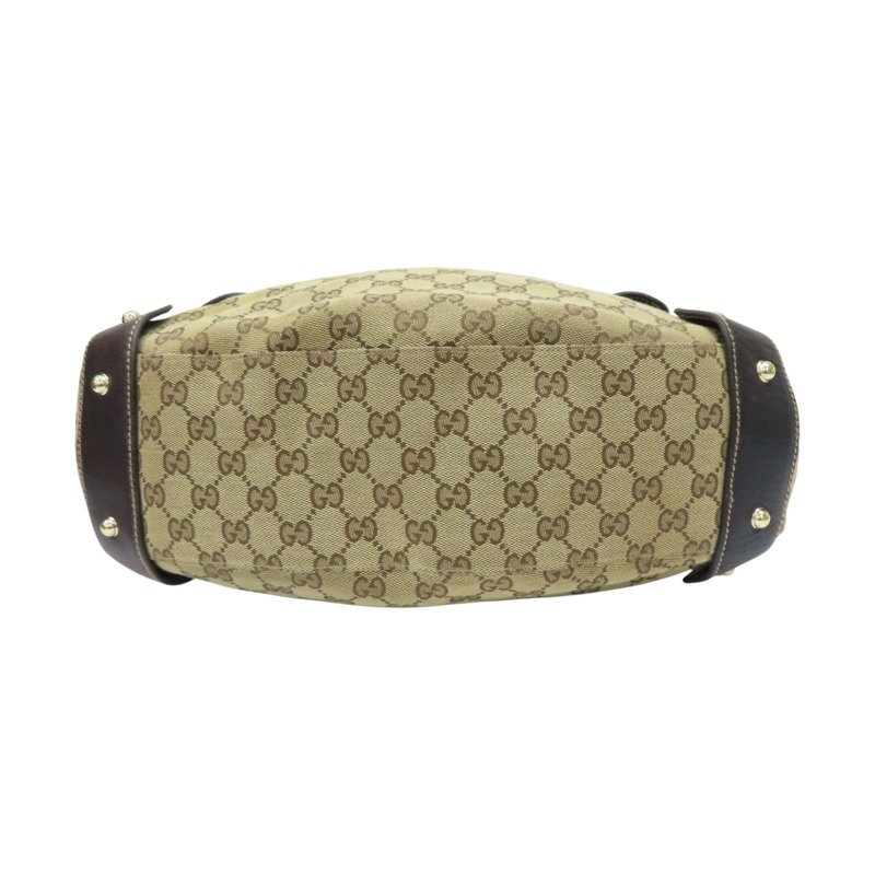 棕色 緹花帆布 手提包【GUCCI 古馳】 162900-3