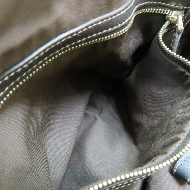 棕色 緹花帆布 手提包【GUCCI 古馳】 162900-6