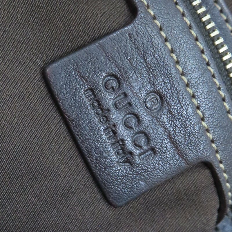 棕色 緹花帆布 手提包【GUCCI 古馳】 162900-7