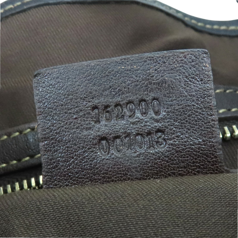 棕色 緹花帆布 手提包【GUCCI 古馳】 162900-8