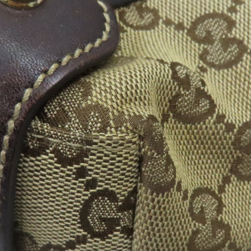 棕色 緹花帆布 手提包【GUCCI 古馳】 162900-12