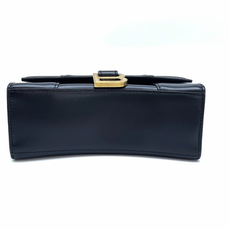 BALENCIAGA XS黑金手提斜背沙漏包 19*12*7 98新配件塵袋-1