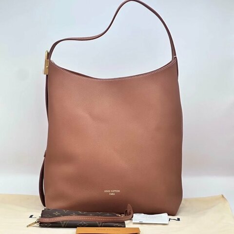 LV 焦糖色loxkey hobo中號子母肩背腋下包30*37*16.5 全新閒置配件塵袋購證