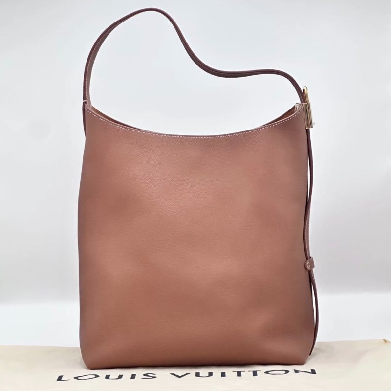 LV 焦糖色loxkey hobo中號子母肩背腋下包30*37*16.5 全新閒置配件塵袋購證-5