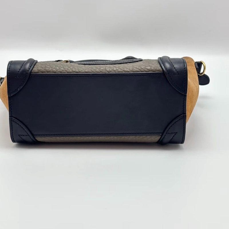 CELINE 拼色笑臉手提肩背斜背包20*19.5*10 98新配件塵袋-3