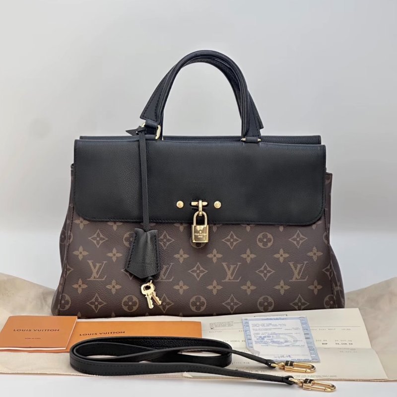 LV 老花拼色Venus手提斜背包34*22*12 98新配件塵袋購證鎖鑰匙-0