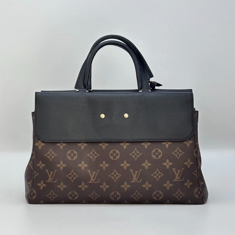 LV 老花拼色Venus手提斜背包34*22*12 98新配件塵袋購證鎖鑰匙-4