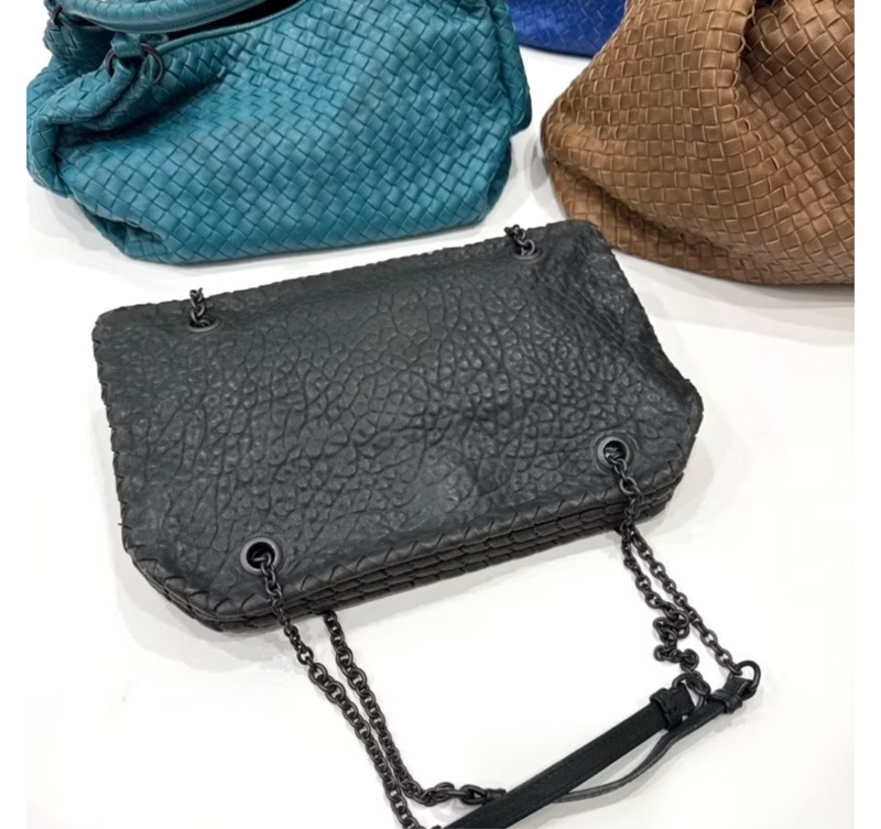 BOTTEGA VENETA Nappa Intrecciato Duo 灰黑 肩背包 手提包 側背包 斜背包-11
