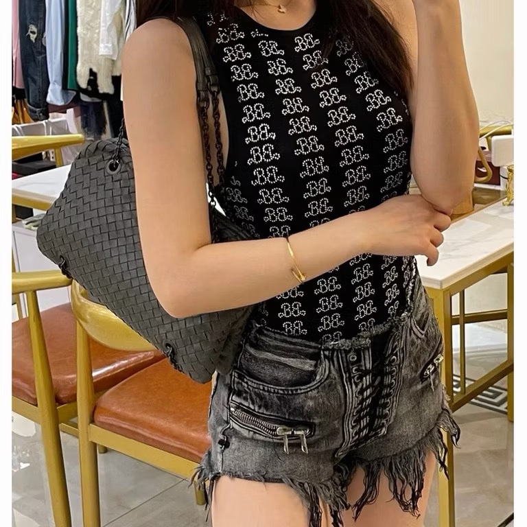 BOTTEGA VENETA Nappa Intrecciato Duo 灰黑 肩背包 手提包 側背包 斜背包-13