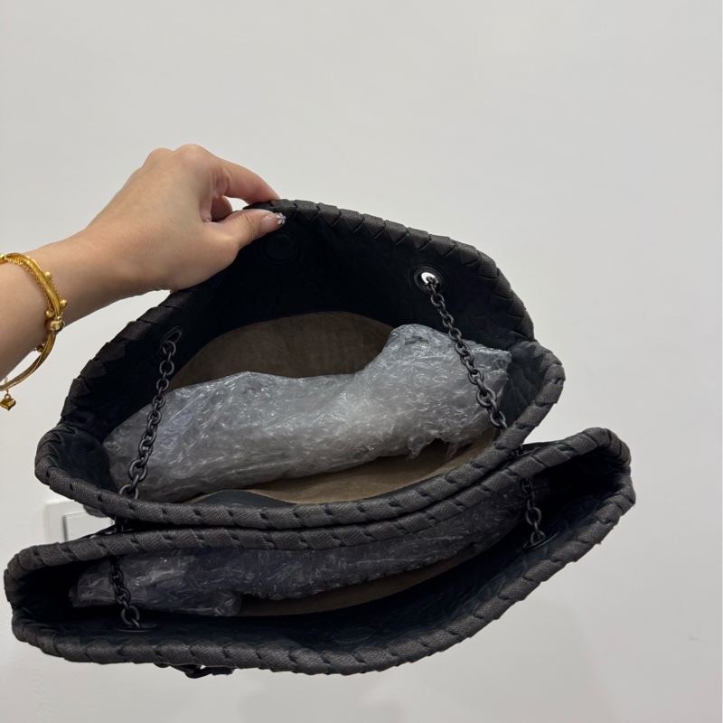 BOTTEGA VENETA Nappa Intrecciato Duo 灰黑 肩背包 手提包 側背包 斜背包-14