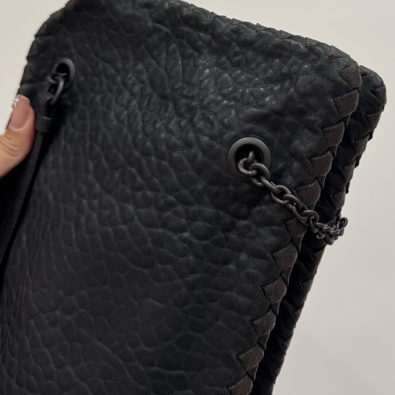 BOTTEGA VENETA Nappa Intrecciato Duo 灰黑 肩背包 手提包 側背包 斜背包-22