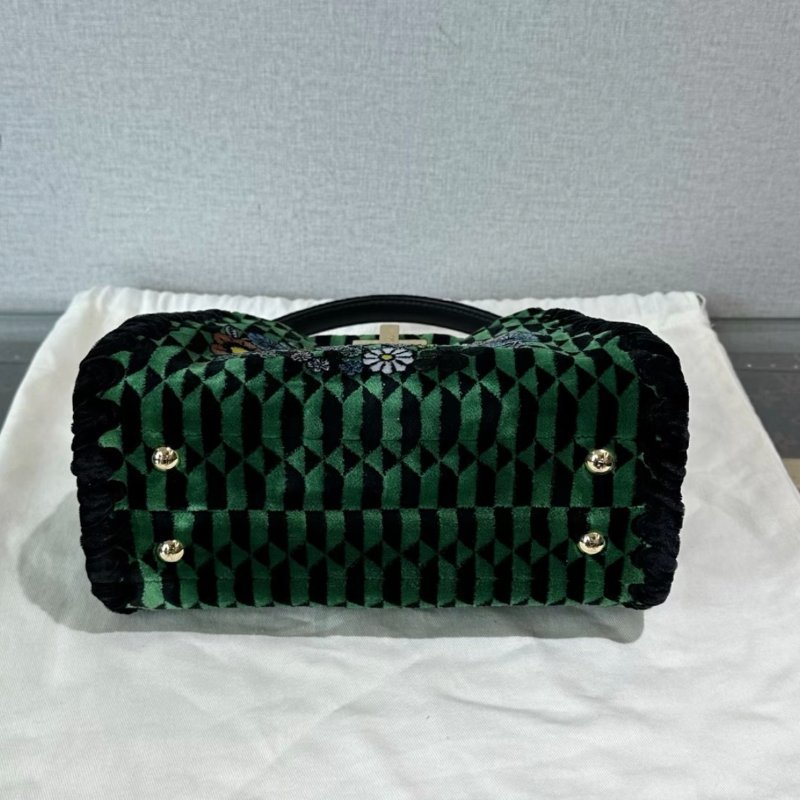 FENDI peekaboo絲絨刺繡金扣帶小號 23*17*10 全新閒置配件塵袋-3