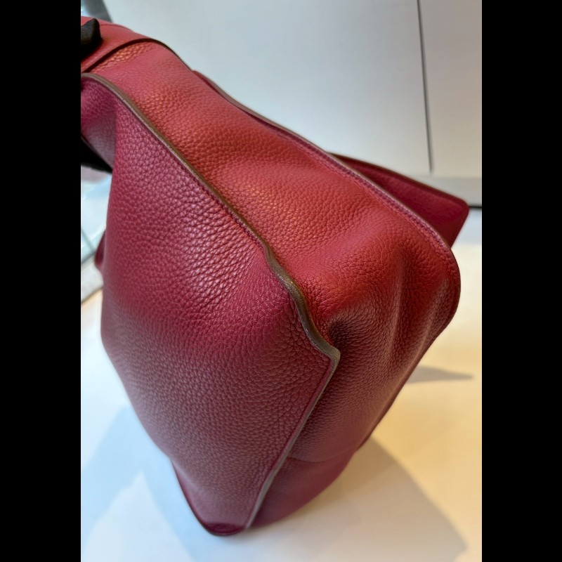 Hermes 單把紅皮革hobo包 Marwari-7