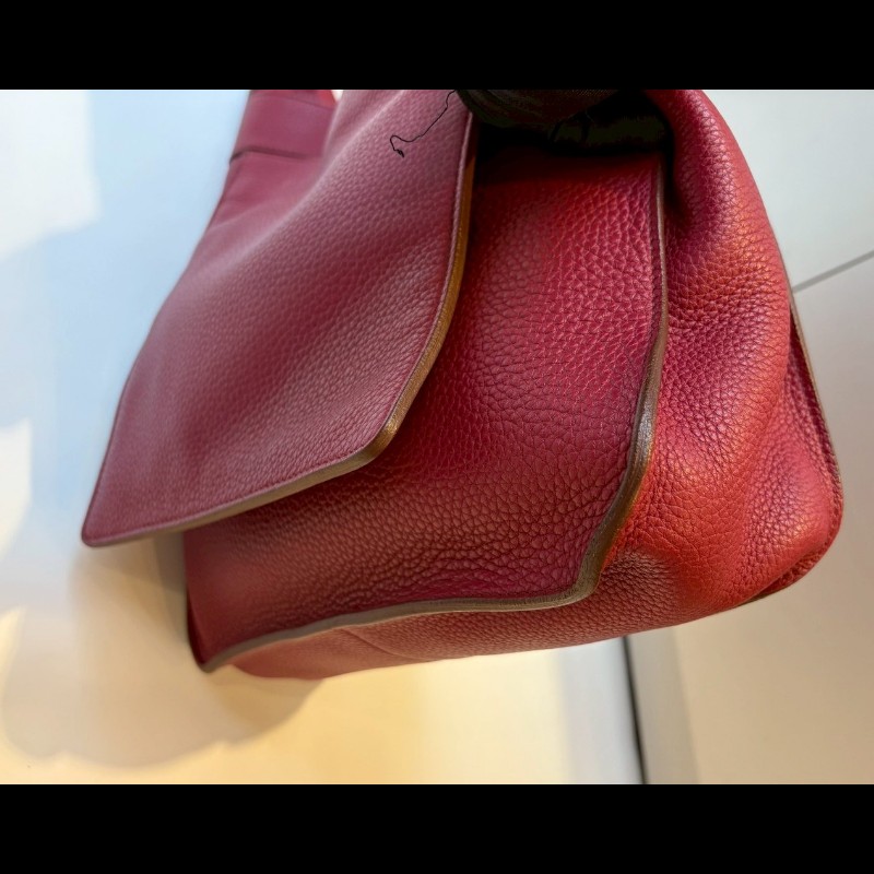 Hermes 單把紅皮革hobo包 Marwari-8