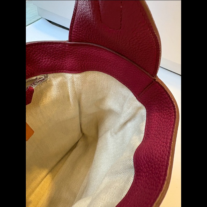 Hermes 單把紅皮革hobo包 Marwari-15