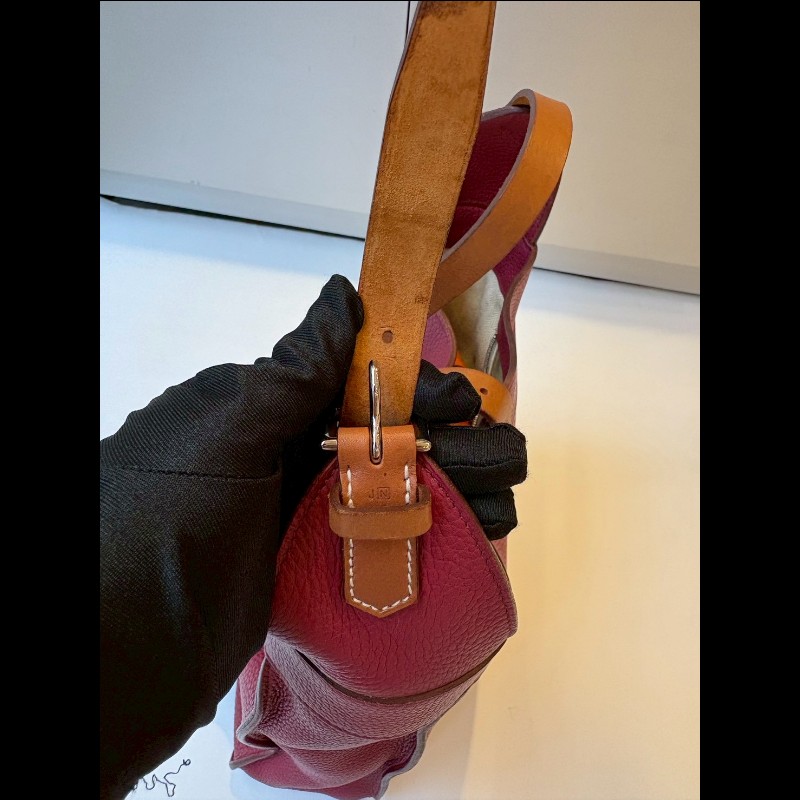 Hermes 單把紅皮革hobo包 Marwari-23