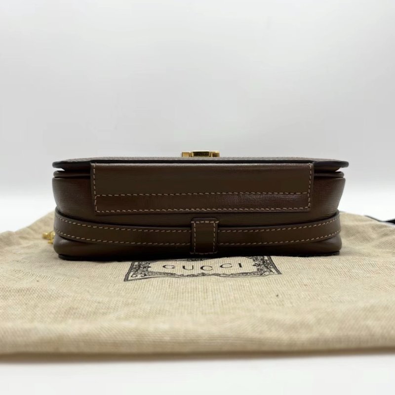 GUCCI 經典老花金扣盒子肩背斜背包 17.5*10*6 98新配件塵袋購證-3