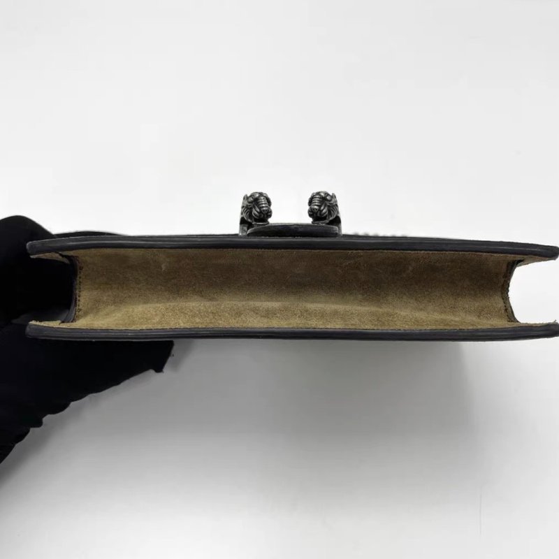 GUCCI 老花mini酒神肩背斜背鏈條包16.5*10*3 98新配件塵袋-3