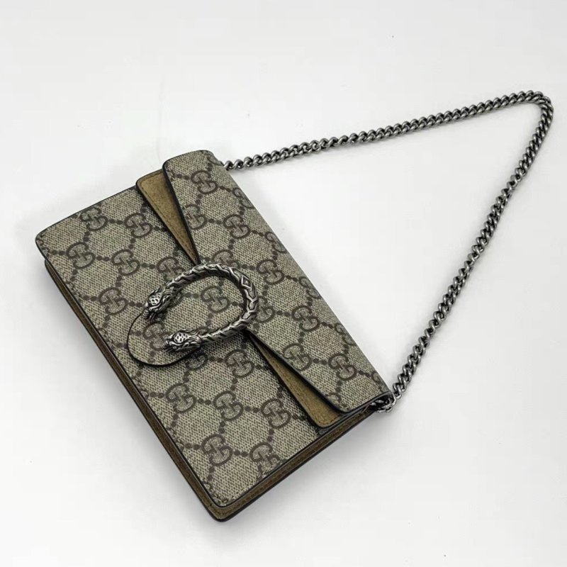 GUCCI 老花mini酒神肩背斜背鏈條包16.5*10*3 98新配件塵袋-4