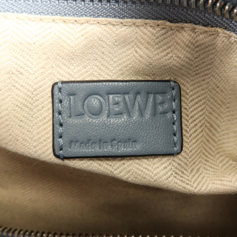 LOEWE 牛皮皮革Puzzle Medium銀扣手挽肩背兩用袋-5