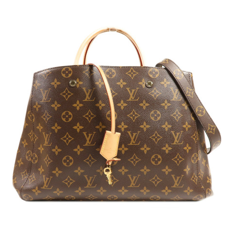 LOUIS VUITTON Monogram Montaigne GM金扣手挽肩背兩用袋