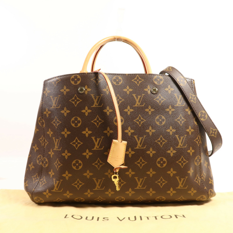 LOUIS VUITTON Monogram Montaigne GM金扣手挽肩背兩用袋-8