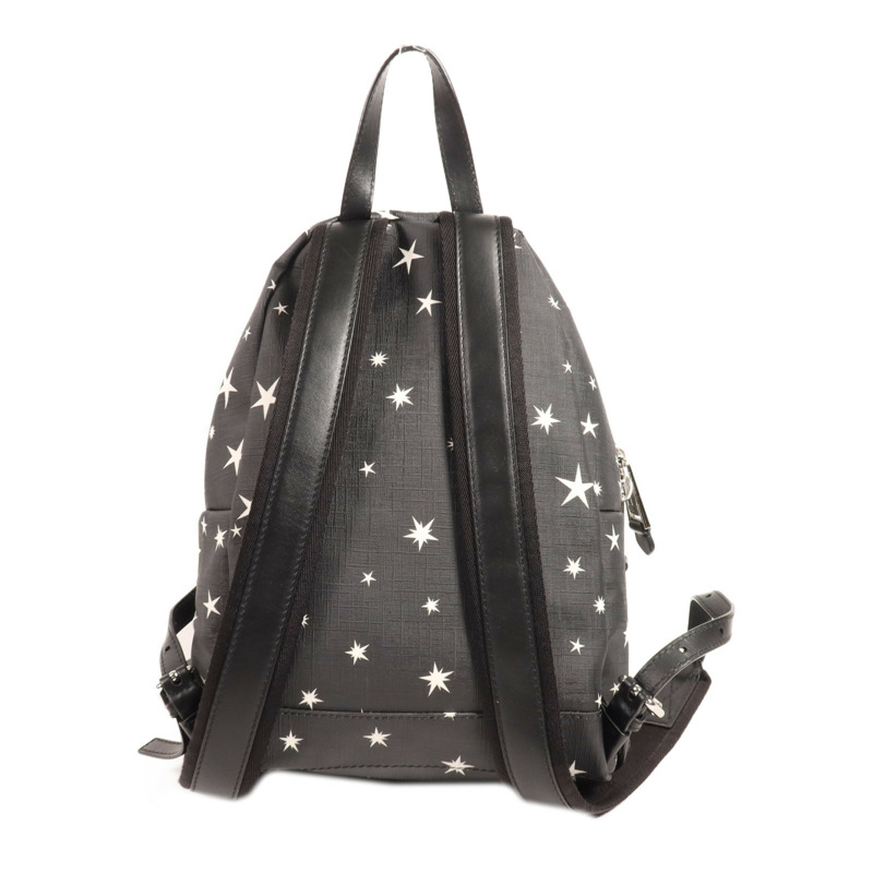 MOSCHINO 塗層帆布Backpack銀扣背包-1