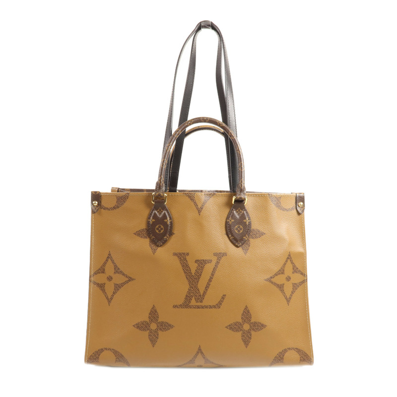 LOUIS VUITTON Monogram Giant On The Go MM金扣手挽肩背兩用袋-1