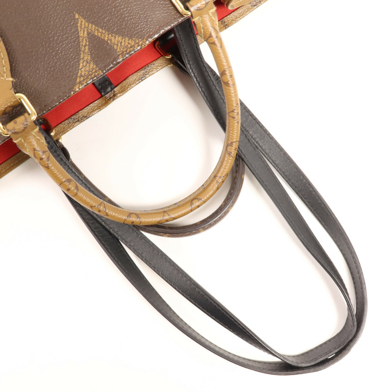 LOUIS VUITTON Monogram Giant On The Go MM金扣手挽肩背兩用袋-7