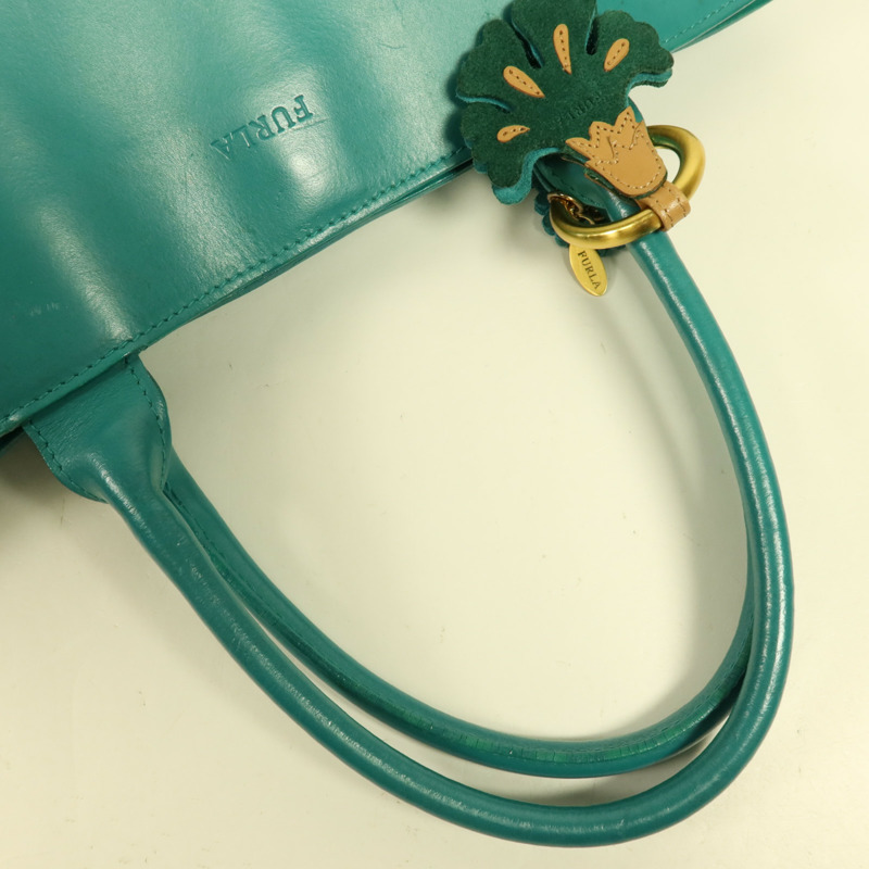 Furla 牛皮皮革Shoulder Bag金扣手挽袋-7