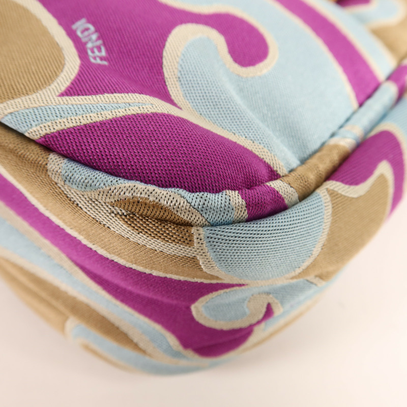 FENDI 帆布Vintage Baguette金扣肩背袋-8